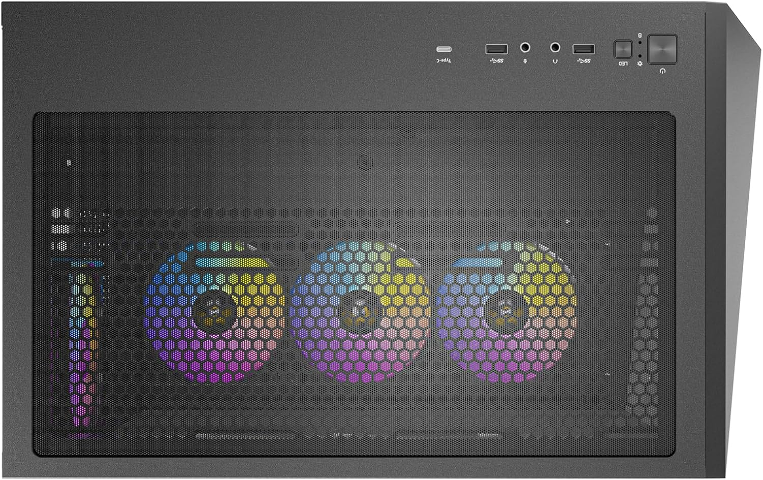 Antec C5 ARGB ATX, Matx Seamless Edge to Edge, Black Gaming Case, 270 Degrees, 7X ARGB + PWM Fan Controller, Back Connect Motherboard, Dual Chamber