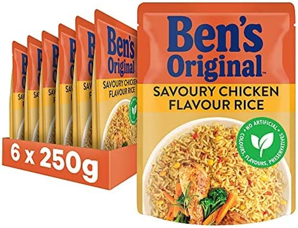 Mars Food Ben'S Original Rice Savoury Chicken Flavour 6X250G Pouch