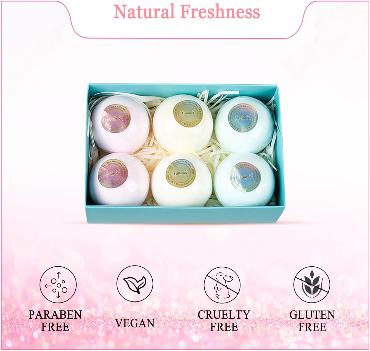 Pomobubbles Hillwoo Bath Bombs Scented,Chinese Aroma and Style,Moisturizing Dry Skin & Long Lasting Bubbles, Gentle Not Allergic Not Staining,The Experience Is Completel Different, Come Surf, 21.2Oz 6Count image number 5