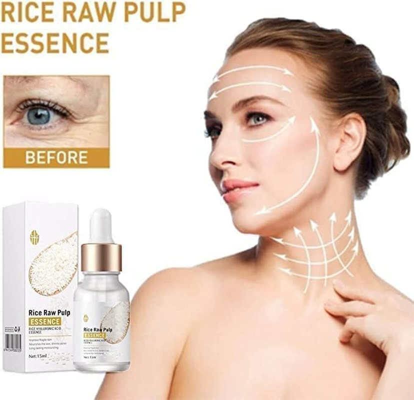 White Rice Anti-Wrinkle Essence,Facial Serum Massage for Woman,Collagen Anti-Wrinkle White Rice Facial Essence,Reduce Fine and Lines Face Serum image number 1