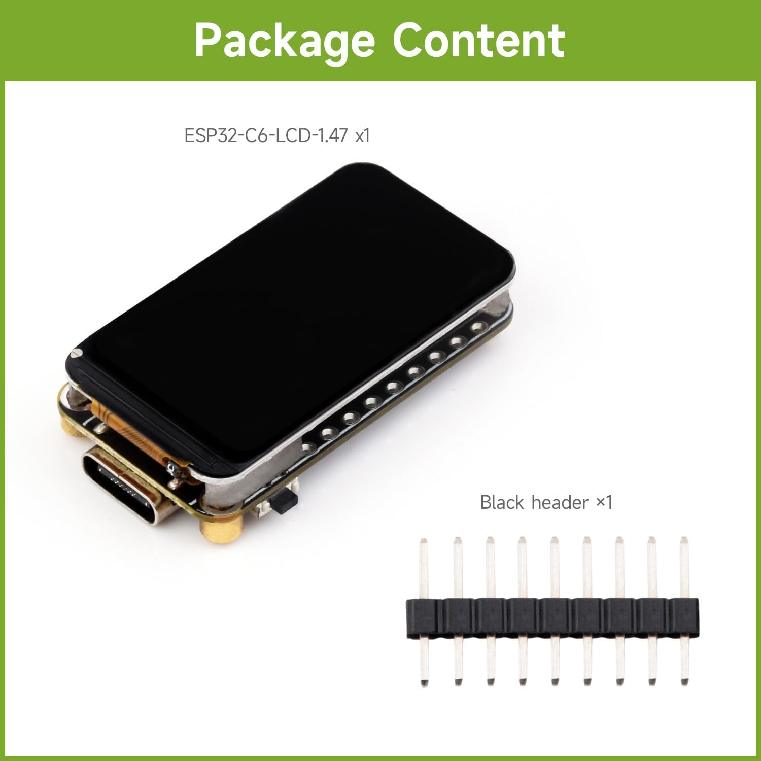 Waveshare ESP32-C6 1.47Inch Display Development Board, 172&times;320, 262K Color, 160Mhz Running Frequency Single-Core Processor, Supports W-F 6 & BLE, with Colorful RGB LED, ESP32 with Display image number 4