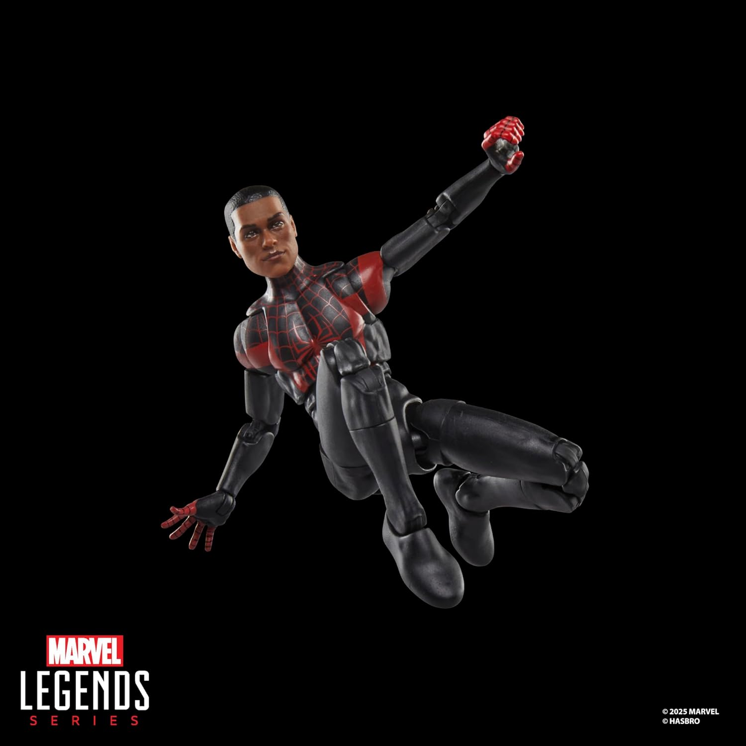 Marvel Legends Series Ultimate Miles Morales, Spider-Man Comics-Inspired Collectible 6-Inch Scale Action Figure with Character-Sized Comic Accessory image number 4