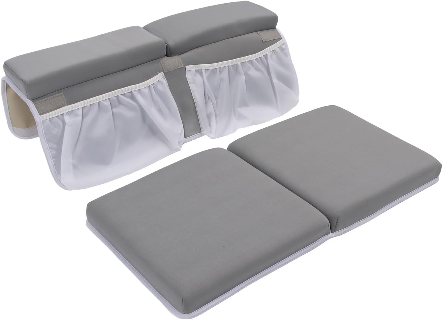 Baby Bath Kneeler and Elbow Rest Pad Set, Non Slip Comfortable Bath Kneeler with Storage Pockets, Easy to Clean Bathtub Kneeling Pad Painless Memory Foam Mat for Bathroom image number 4