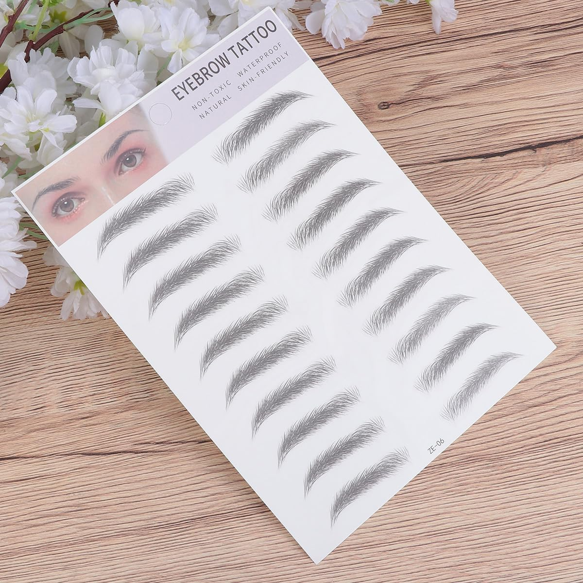 Minkissy 2Pcs Mcobeauty Brow Stencil Temporary Eyebrow Transfer for Sparse Light Eyebrows