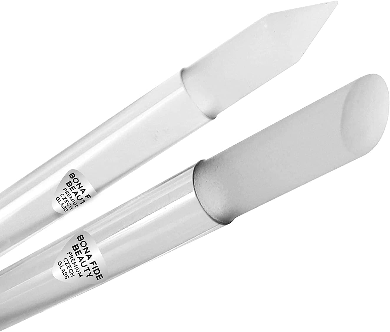 BONA FIDE BEAUTY Glass Cuticle Pusher - Dual Ended Manicure Stick - Premium Czech Tools image number 1