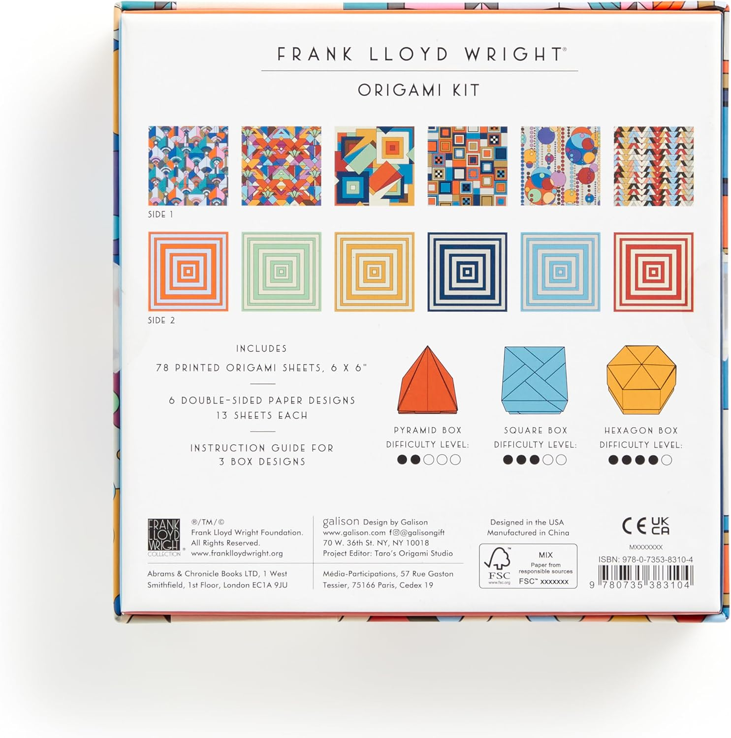 Galison Frank Lloyd Wright Origami Kit image number 6
