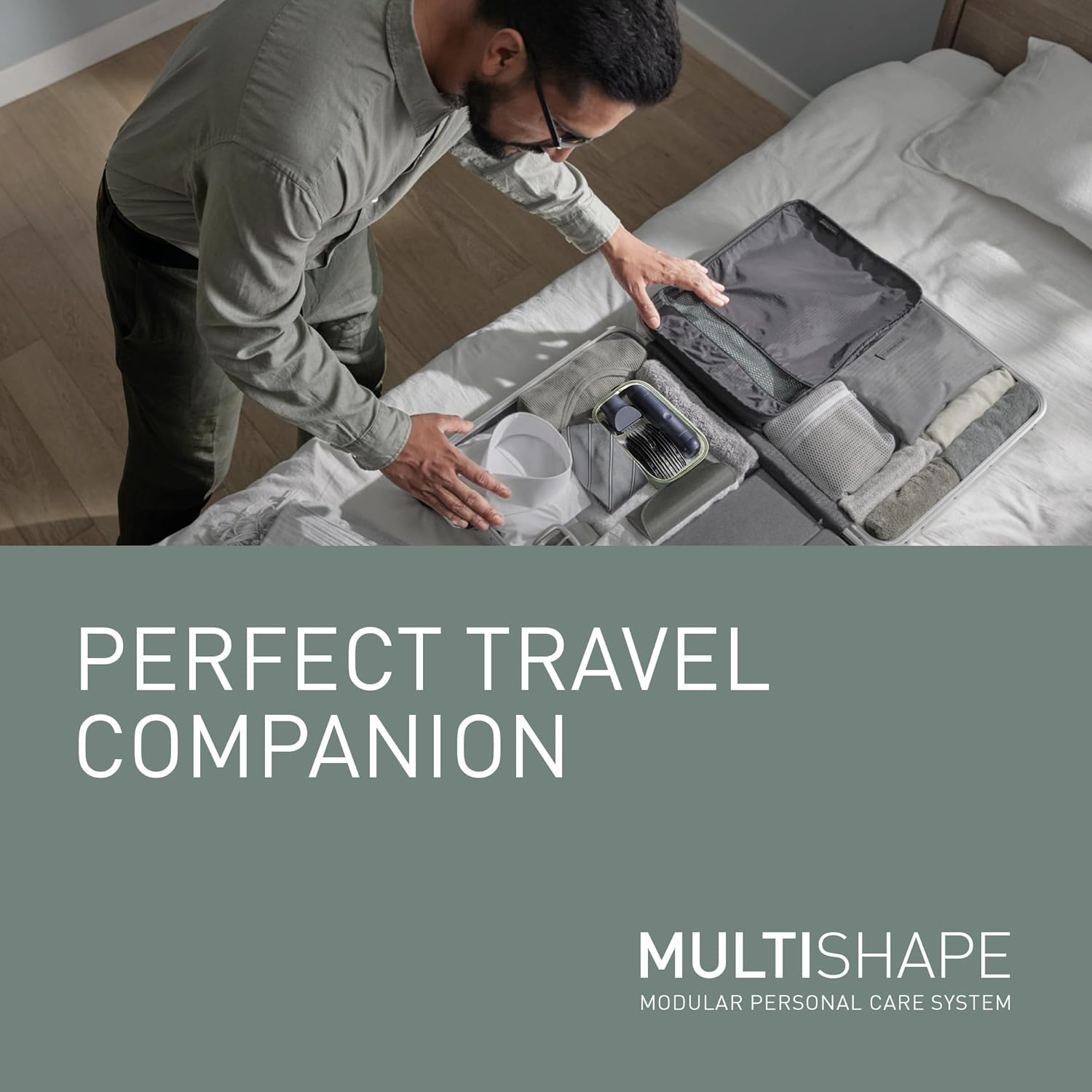 Panasonic ER-CHC1 Multishape Modular Personal Care System, Hair Clipper Head Attachment, 15 Length Settings, 4 Comb Attachments, Black image number 2