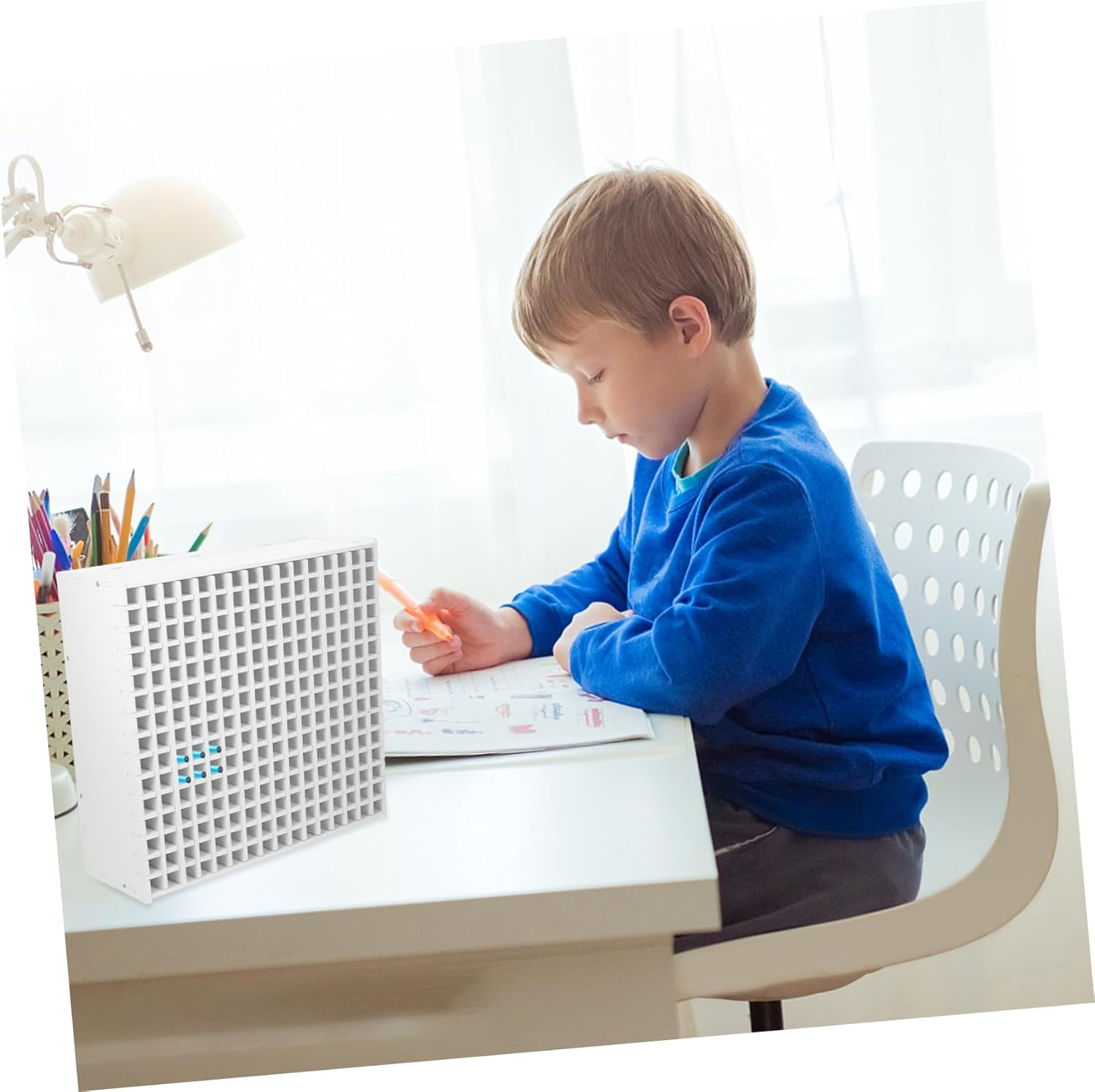 NUOBESTY Marker Pen Storage Box for Art Brush Pens Desk Organizer Slots Compact Material for Study Desk image number 4