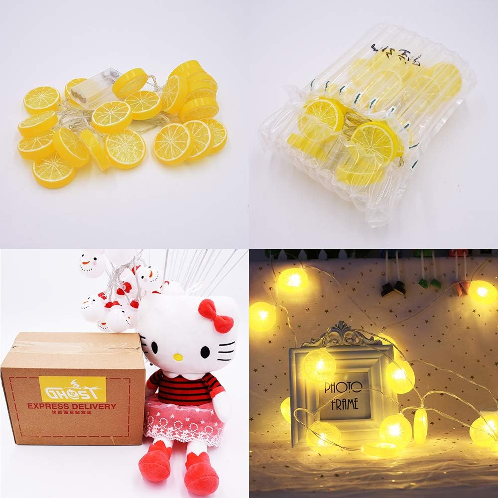 Ghost Baby Kids Cute Lemon Lamp Room Light Corridor Decor Small Night Light (Warm White) Halloween Christmas Holiday String Lights 20 Lamps with Battery Powered Party Classroom Decorations