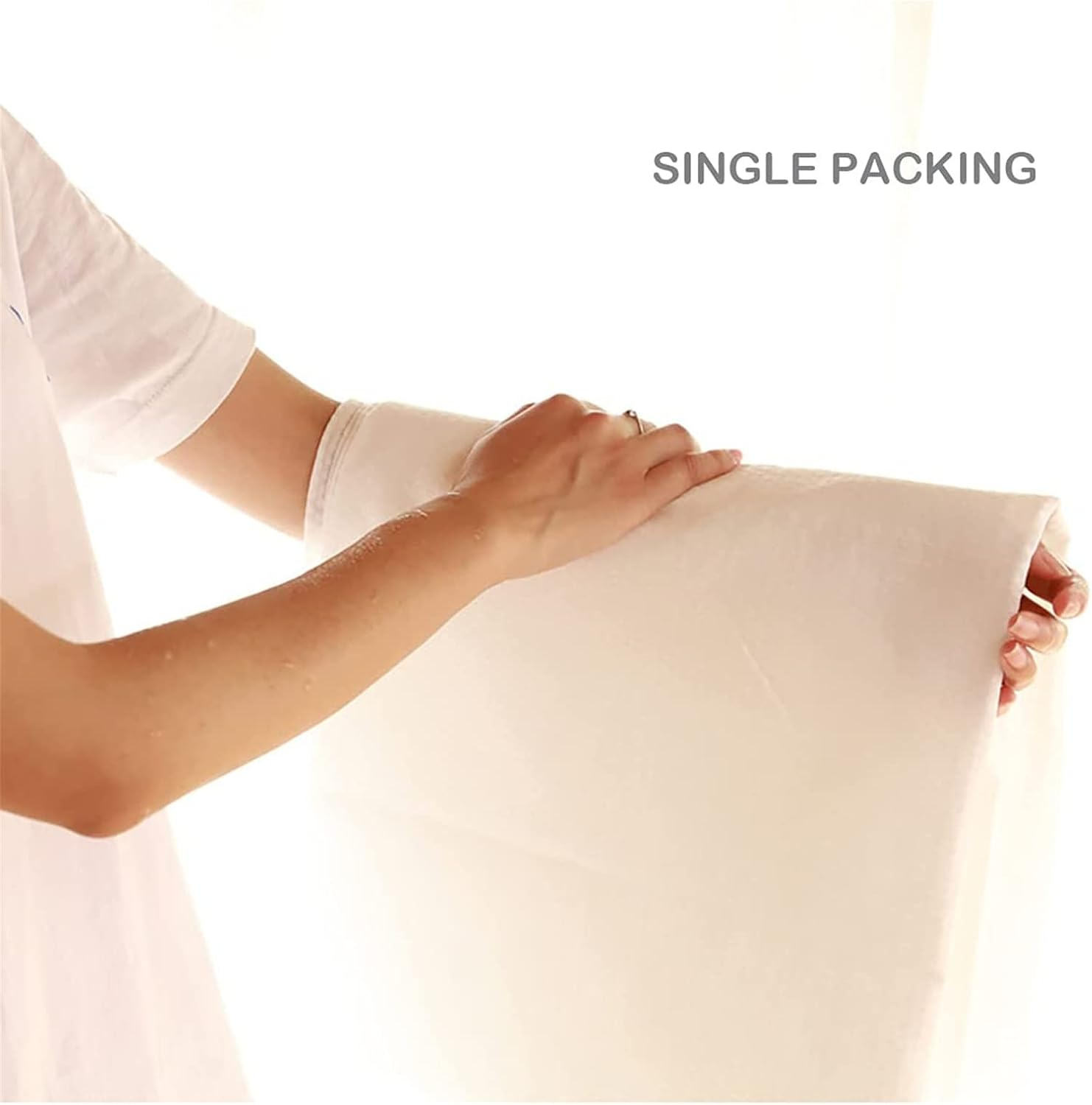 PENGQIMM Disposable Bath Towel,Big Shower Towels,Disposable Bath Towels Soft Absorbent Shower Bath Big Towels Body Towel,Portable Package for Travel,Hotel,Camping Use.27.5 X 55 Inch, White, 6 Pack image number 4