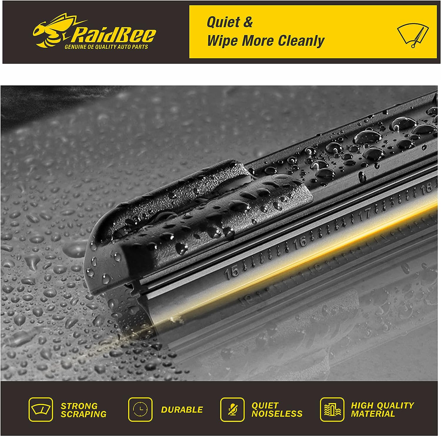 Wiper Blade Refill,4 Pcs Adjustable Size of Universal Replacement Windshield Wiper Refill Replacement for Tesla,Toyota,Hyundai,Honda Front & Rear Windshield Wiper Baldes Rubber Strip(26") image number 4