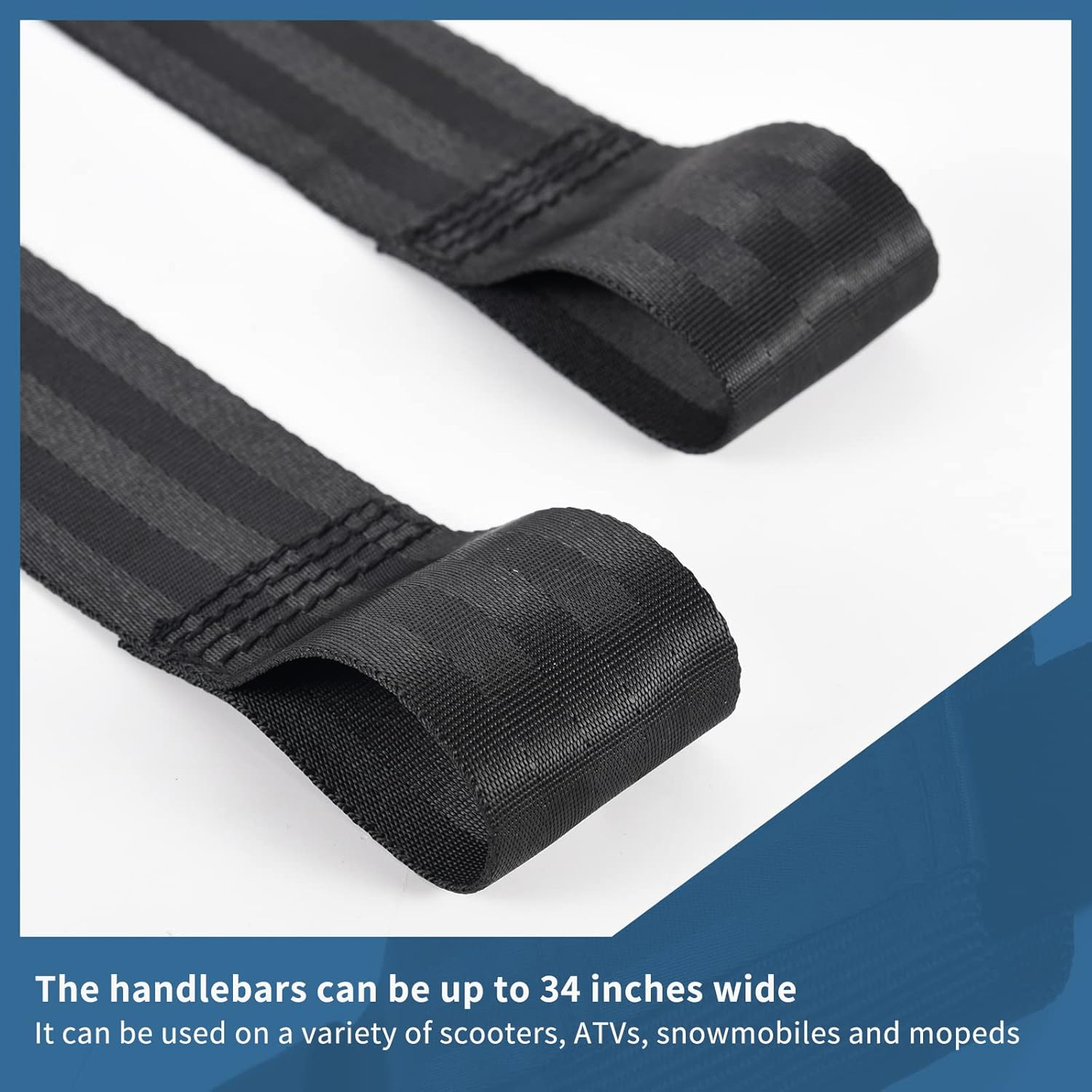 Bar Harness Motorcycle Tie down Straps, Soft Loop Tie down Straps Hauling Secure for Motorcycle Handlebar Trailer, Dirt Bike, Scooter image number 3