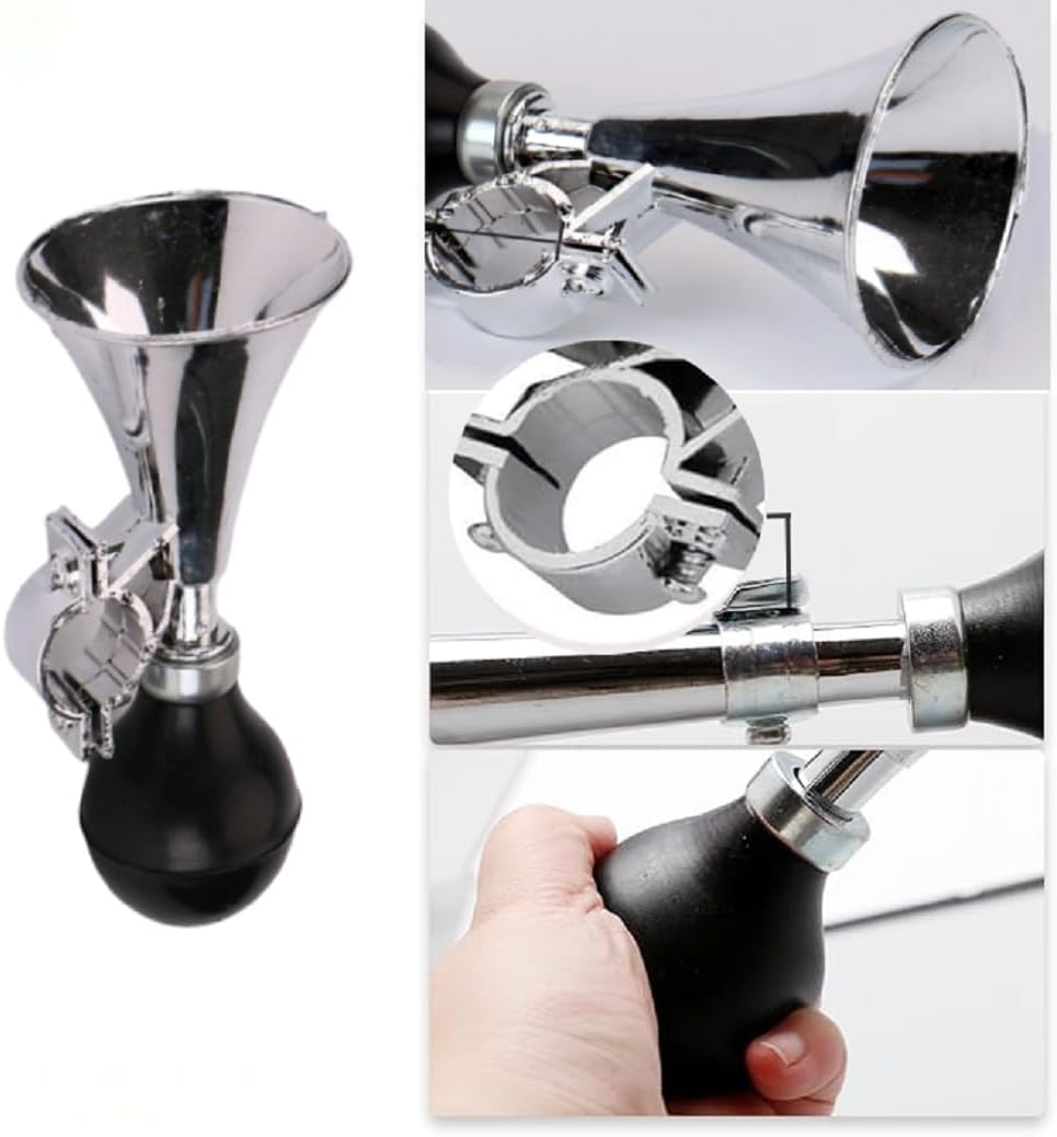 Bicycle Bell, Kids Children Bicycle Scoote, Cycling Air Squeeze Honking Horn, Handlebars Squeeze Bulb Loudspeaker, Bicycle General Accessories, Bicycle Hooter, Bike Bugle image number 5