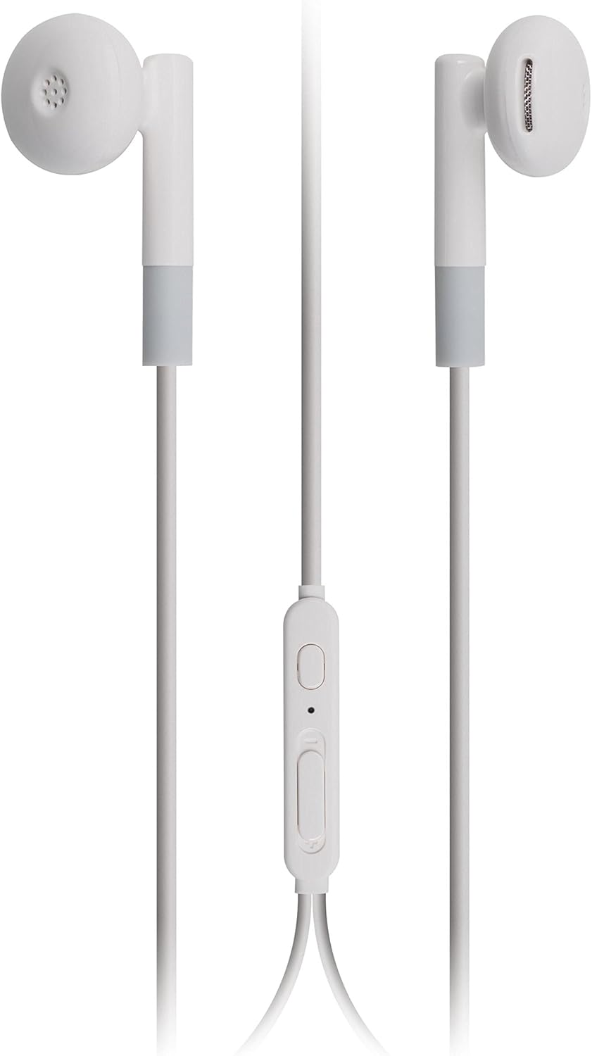 Kitsound Play Ear Canal Headphones with Volume Control and Tangle-Free Cable - White image number 2