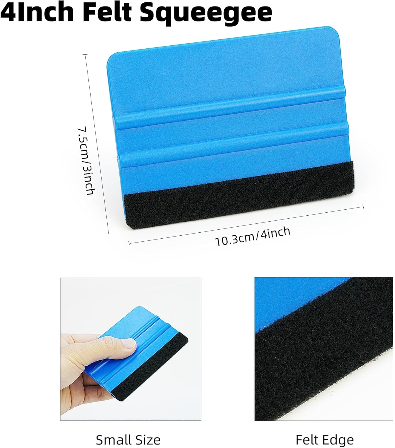 Umaki Vehicle Vinyl Wrap Tools Tinting Kit with 4In & 8.3In Plastic Felt Squeegee, Paper Razor Cutter, 7In1 Green Wrap Tuck Tools, Precise Knife and 2 Pairs Vinyl Wrap Gloves, Scratchless Application