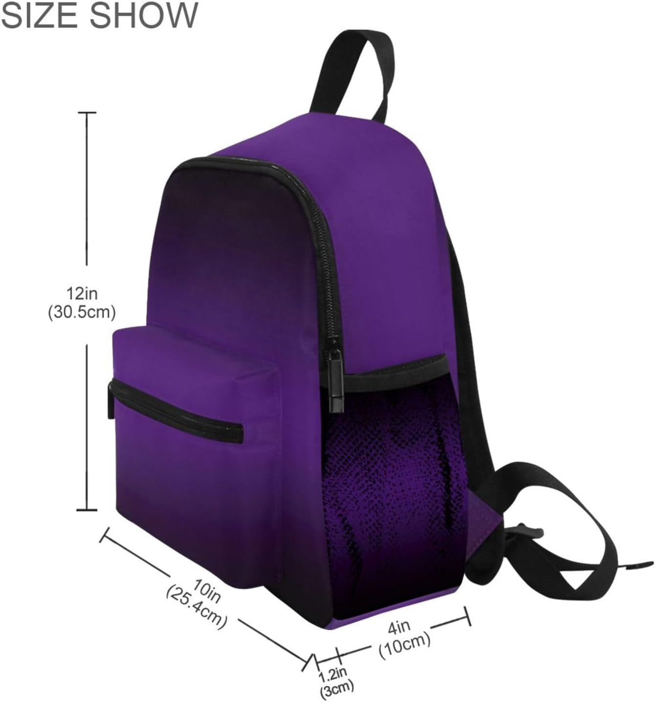 RPLIFE Backpack for Toddler Girls Boys, Royal Purple Black Gradient Travel Backpack Mini Kids School Backpacks, 3-8 Years image number 1