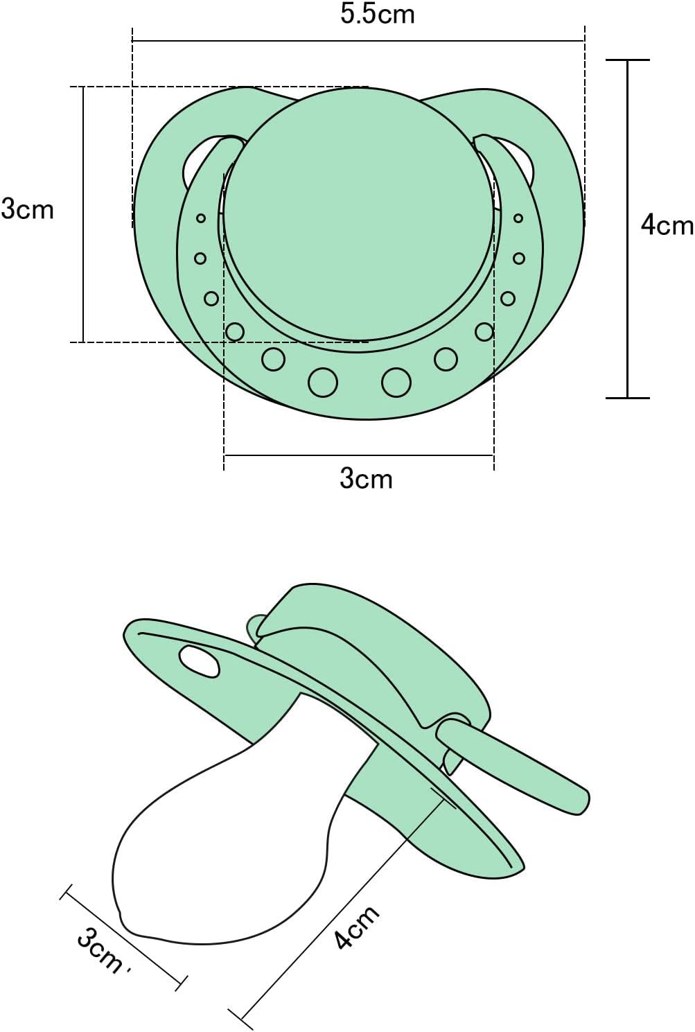 Littleforbig Smallshield Adult Sized Pacifier Green image number 3