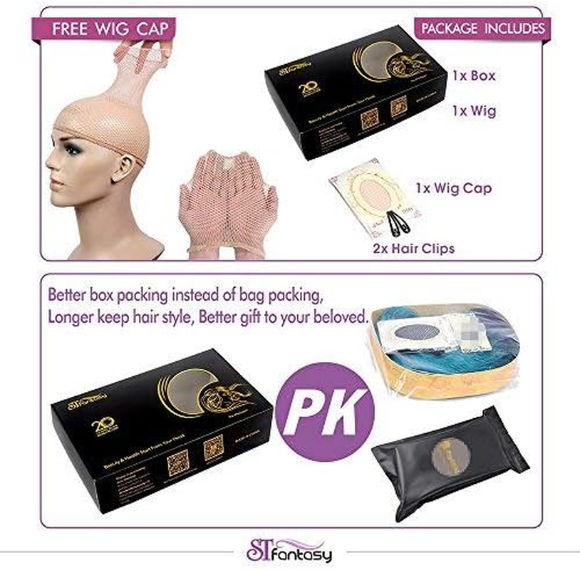 Stfantasy 1920S Brown Retro Finger Wave Wigs Long Curly Natural Wavy Synthetic Wig for Women Daily Costume Party (Black) - Brown image number 6