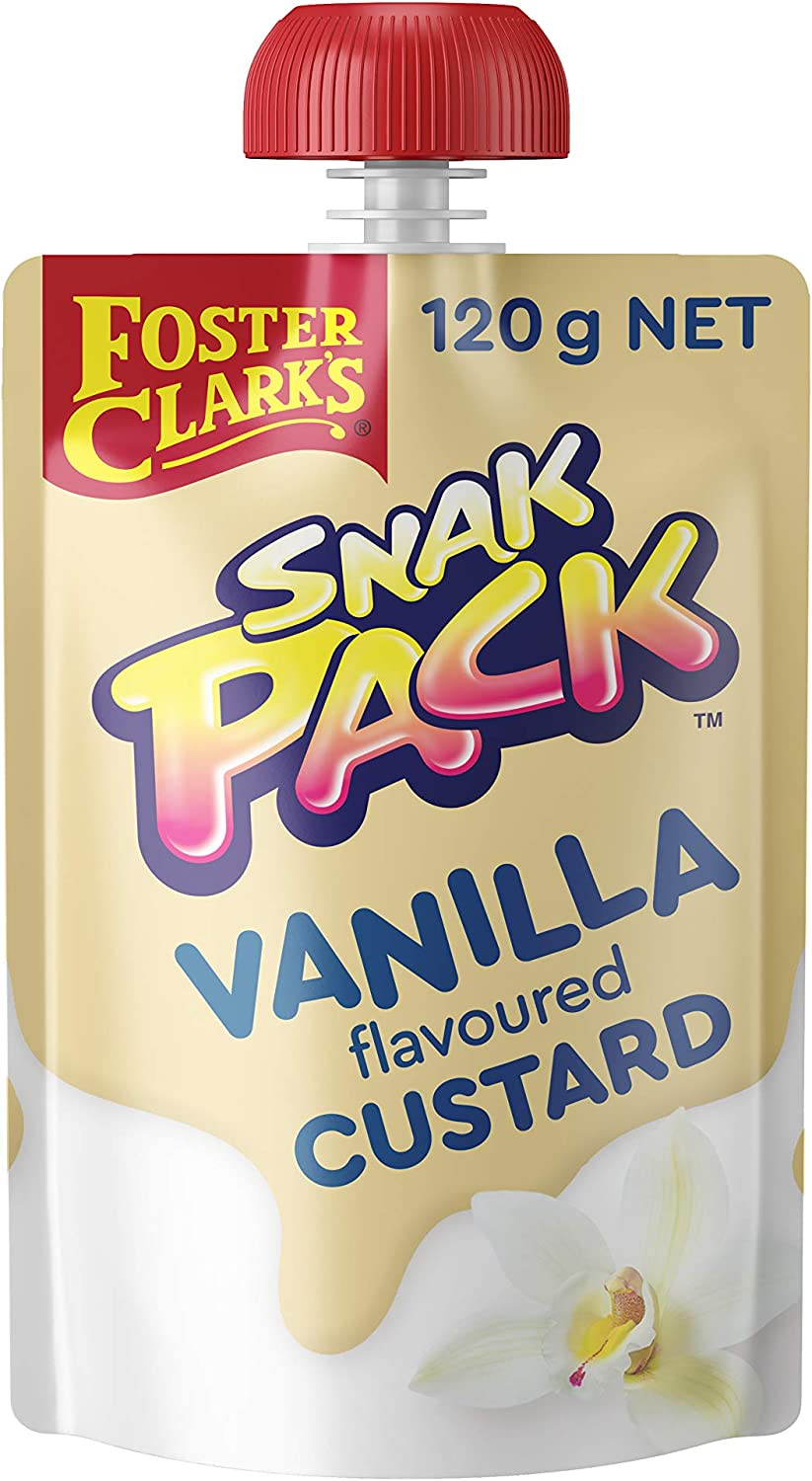 Foster Clark'S Vanilla Custard Pouch Snack Pack Flavoured Custard Instant Custard Dessert 120G (Pack of 6) image number 1