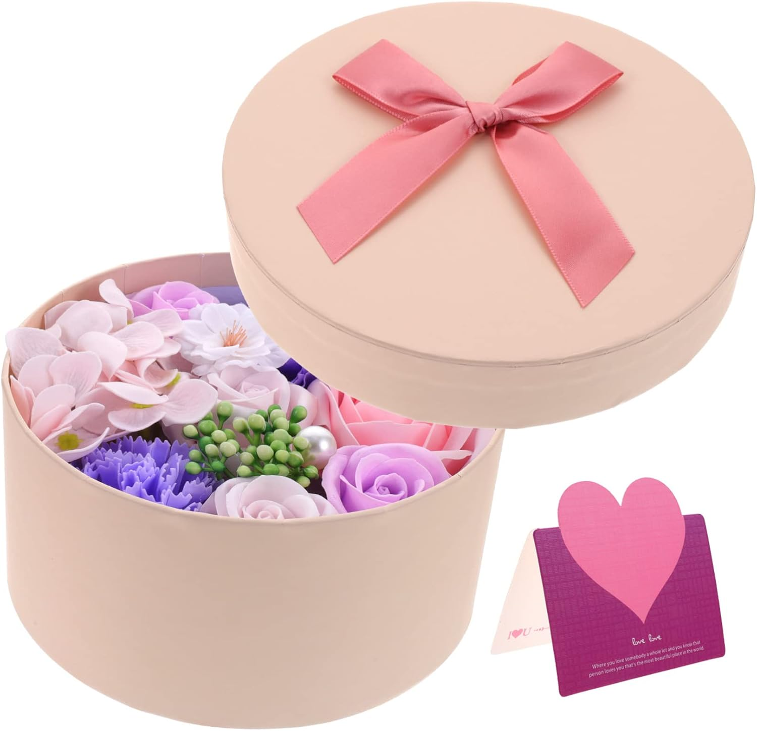 Healeved Soap Flower Ornament Fake Floral Soap for Mother'S Day Elegant Present Set