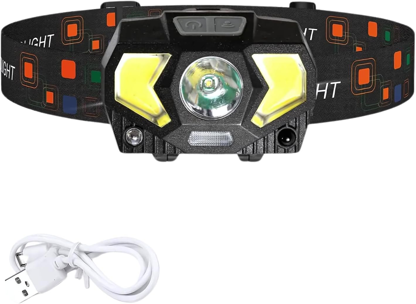 EZONEDEAL COB Floodlight Headlamp, 1000 Lumen LED Headlight, Waterproof Motion Sensor Head Lamp, Bright Head Lights for Forehead, Hard Hat Headlight 7 Mode for Outdoor Camping Running Hiking Fishing image number 2