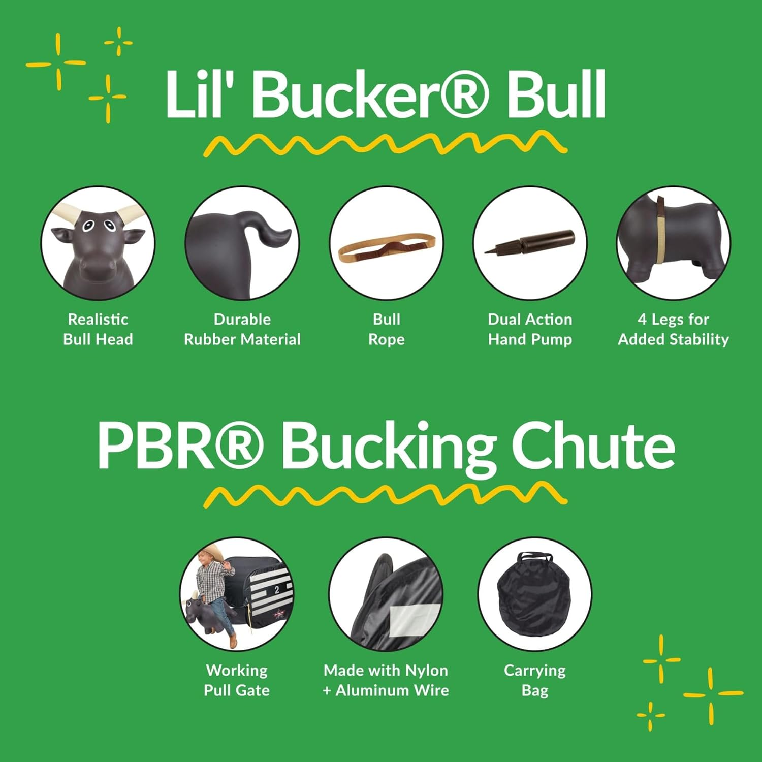 Big Country Toys Lil Bucker & PBR Chute Combo - Kids Hopper Toys - Bull Riding Toys & Rodeo Toys image number 4