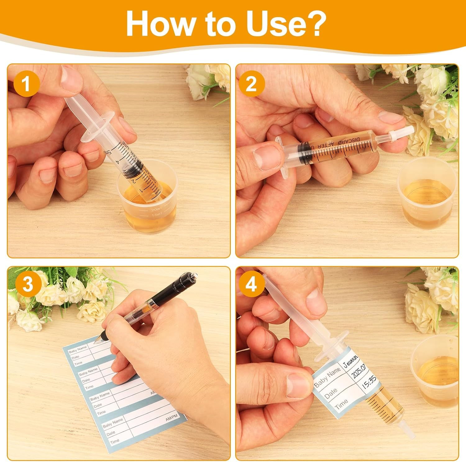 20 Pcs Colostrum Collection Kit,1Ml Colostrum Syringe with Protective Cap,Breast Milk Collector Breastfeeding with 2 Measuring Cup and 20 Stickers,Colostrum Harvesting Kit for Breastfeeding