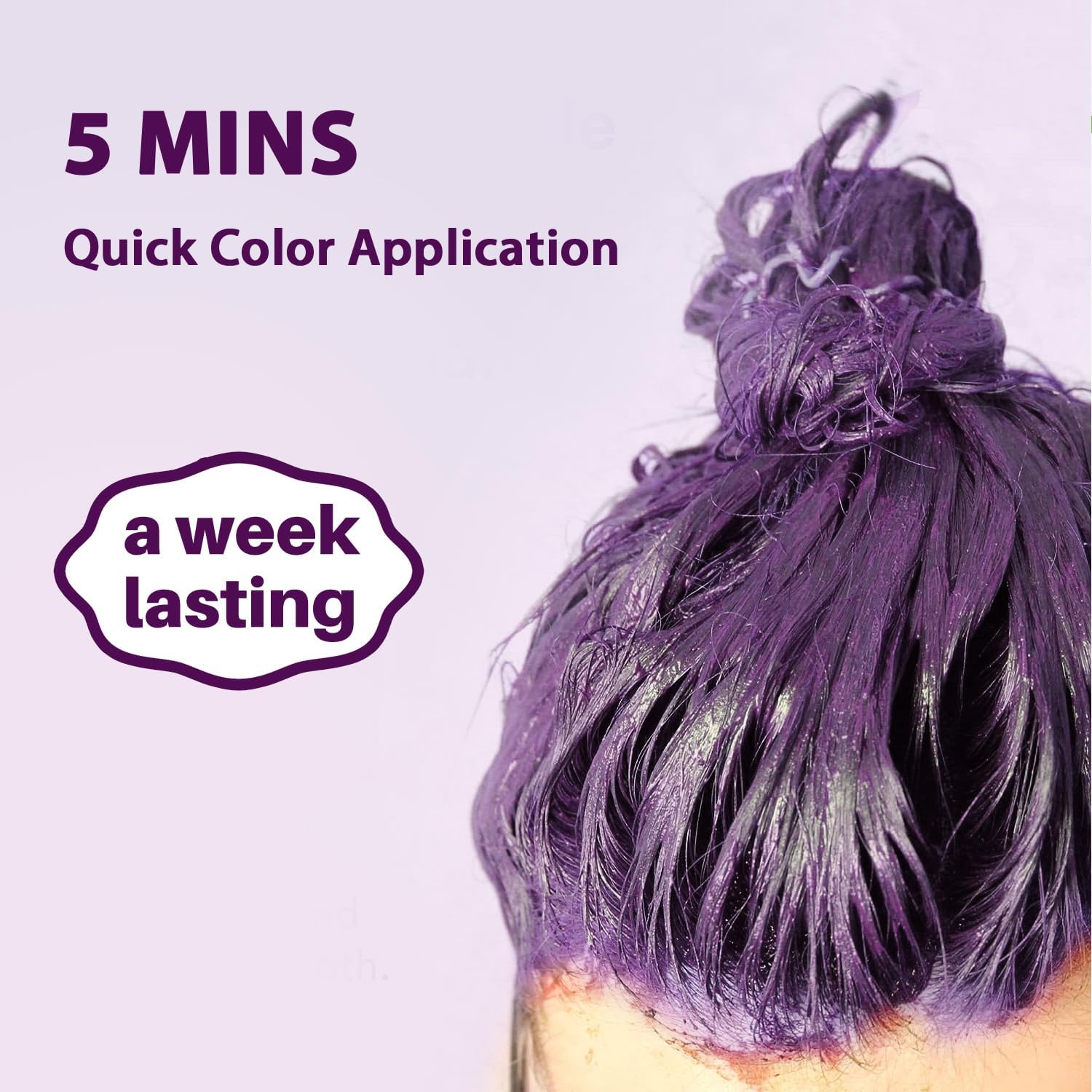 Purple Hair Color Mask, Nourishing Hair Dye, 100G image number 2