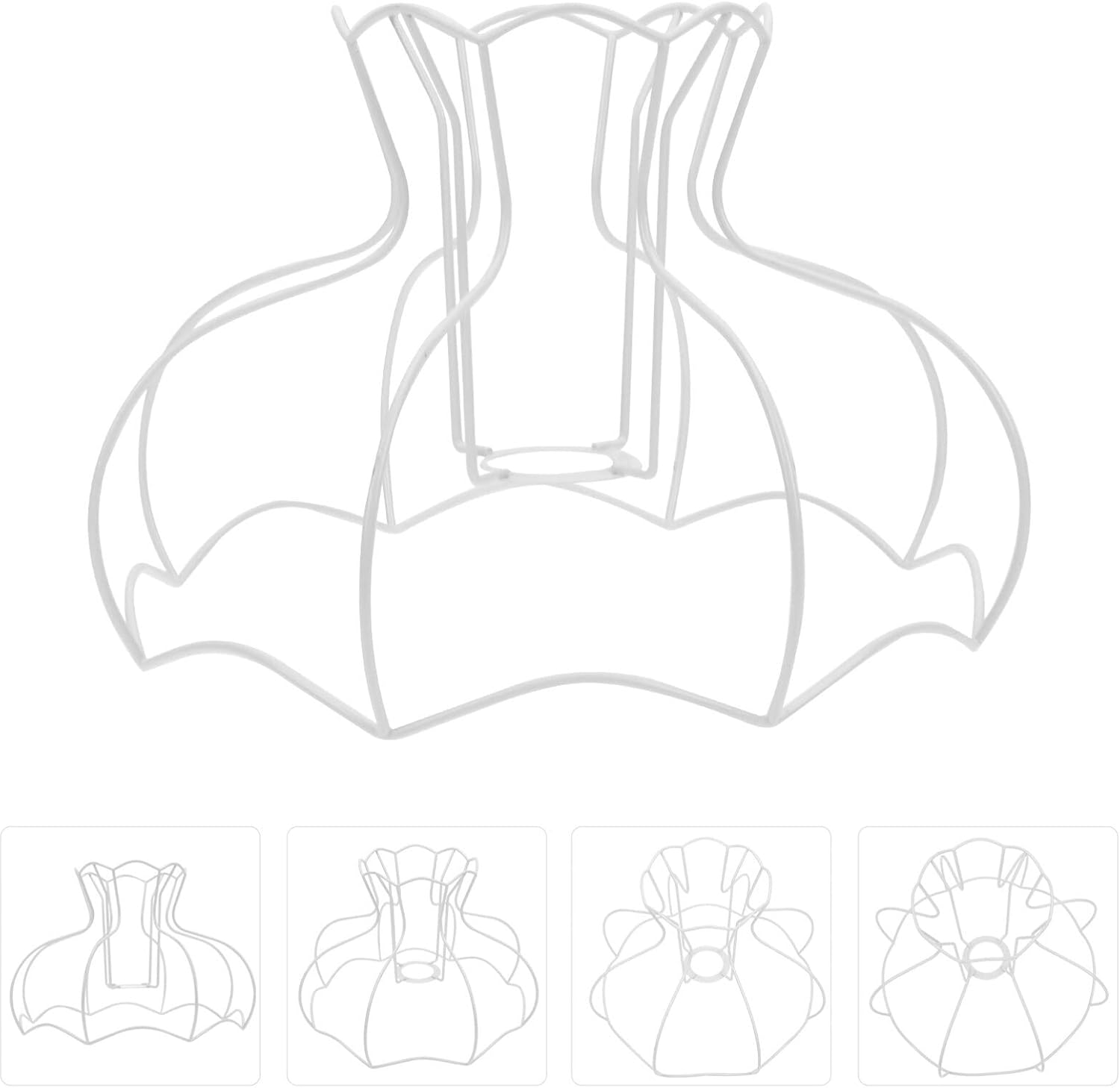 DOITOOL E27 Lampshade Frame European Style Lamp Shade Bracket DIY Lamp Support for Table and Pendant Lights Indoor Use Home and Restaurant