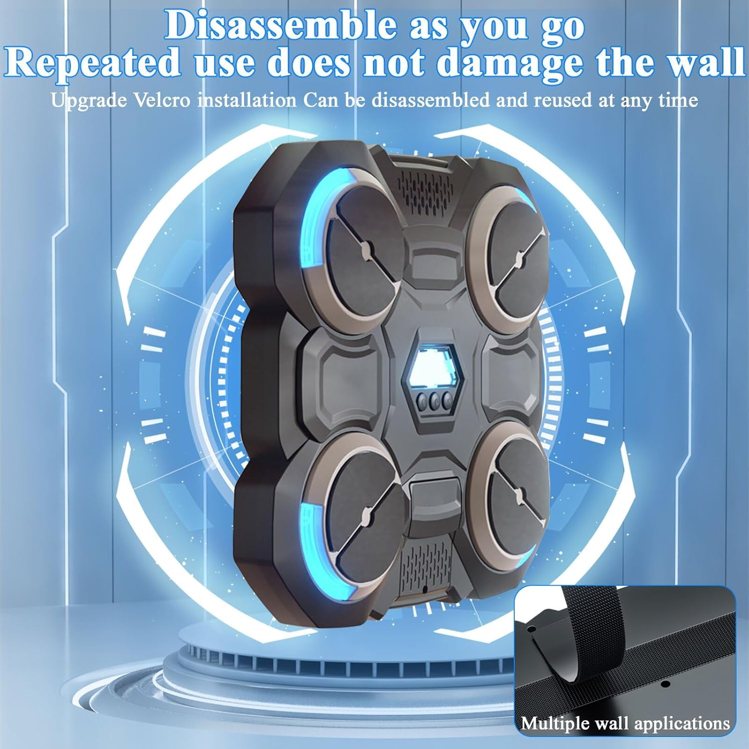 Crspexil Musical Boxing Machine, Wall-Mounted Boxing Machine with Boxing Gloves, Home Fitness Equipment, Dynamic Rhythm Punching Change,Home Decompression Wall Target,Home Training/Gym Equipment. image number 6