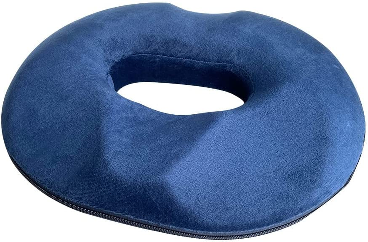 Upgrade Donut Pillow Seat Cushion Pearl Velour Memory Foam Donut Cushion for Tailbone Pain,Coccyx,Back,Hemorrhoids,Pressure Sores Relief, for Home, Office Chair, Wheelchair,Car Seat Cushion image number 1