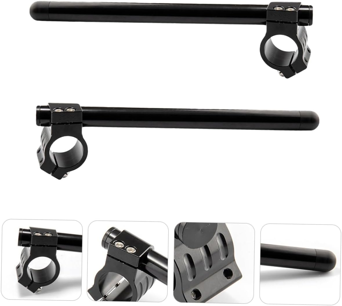 Anneome Cnc Aluminum Alloy Motorcycle Clip on Handlebar Fork Clamp 41Mm Black Pair Universal Racing Street Bike Accessories image number 1