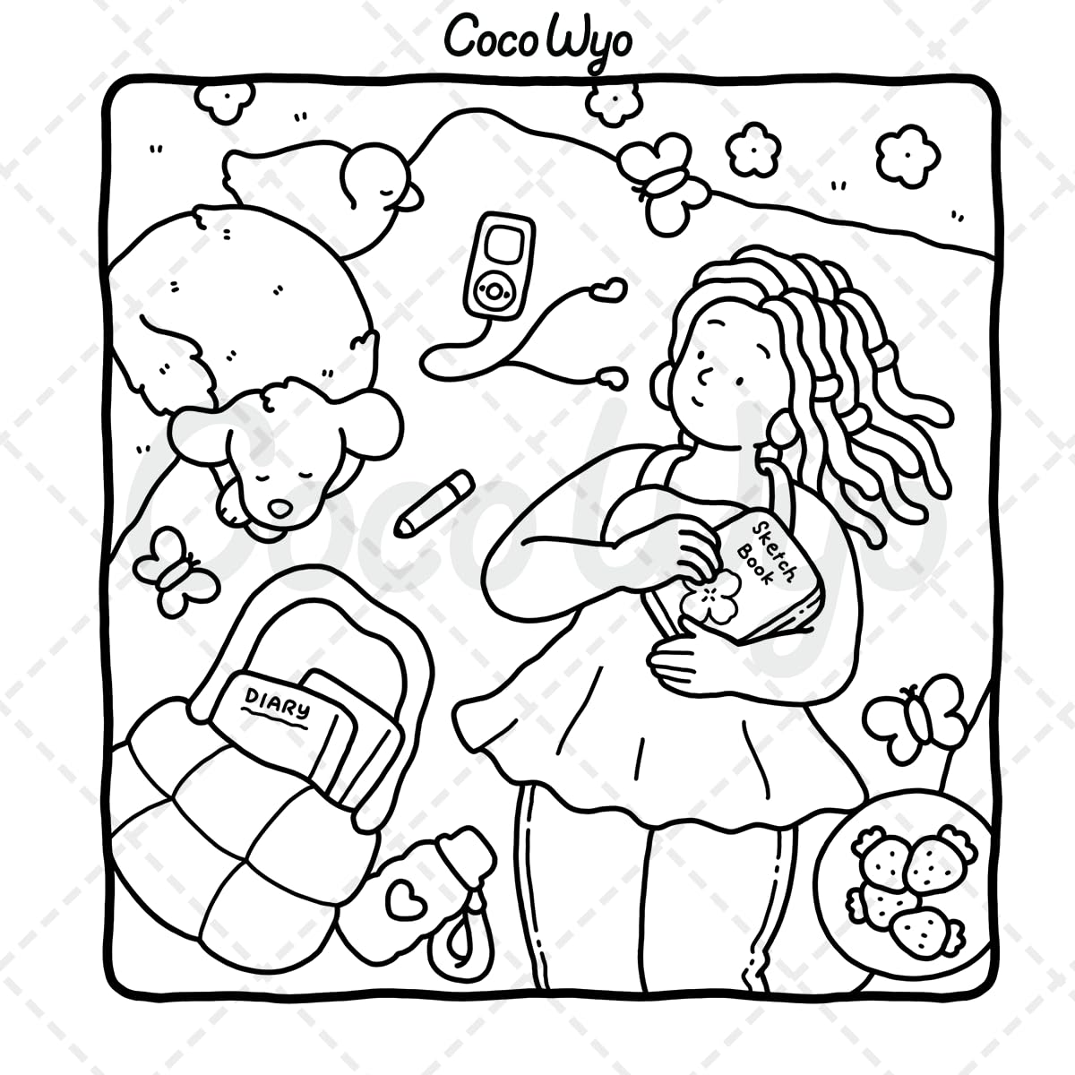 Girl Moments: Vol. 2 Coloring Book for Adults and Teens Featuring Cute Cozy Daily Activities for Relaxation image number 2