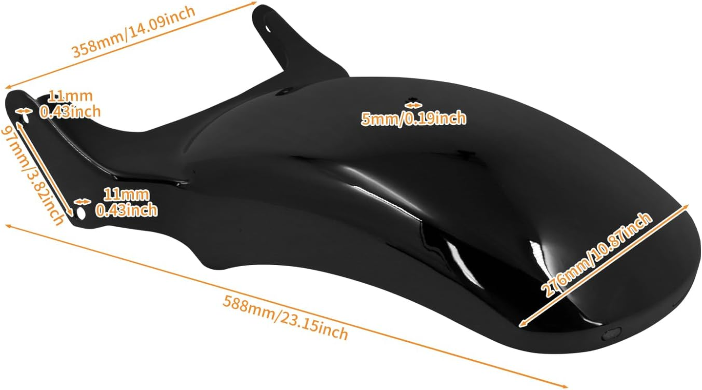 Motorcycle Rear Fender with LED Lights Turn Signal Brake Running Light Fit for Harley Softail Breakout and Rocker FXBR FXBRS 2008-2017 image number 6