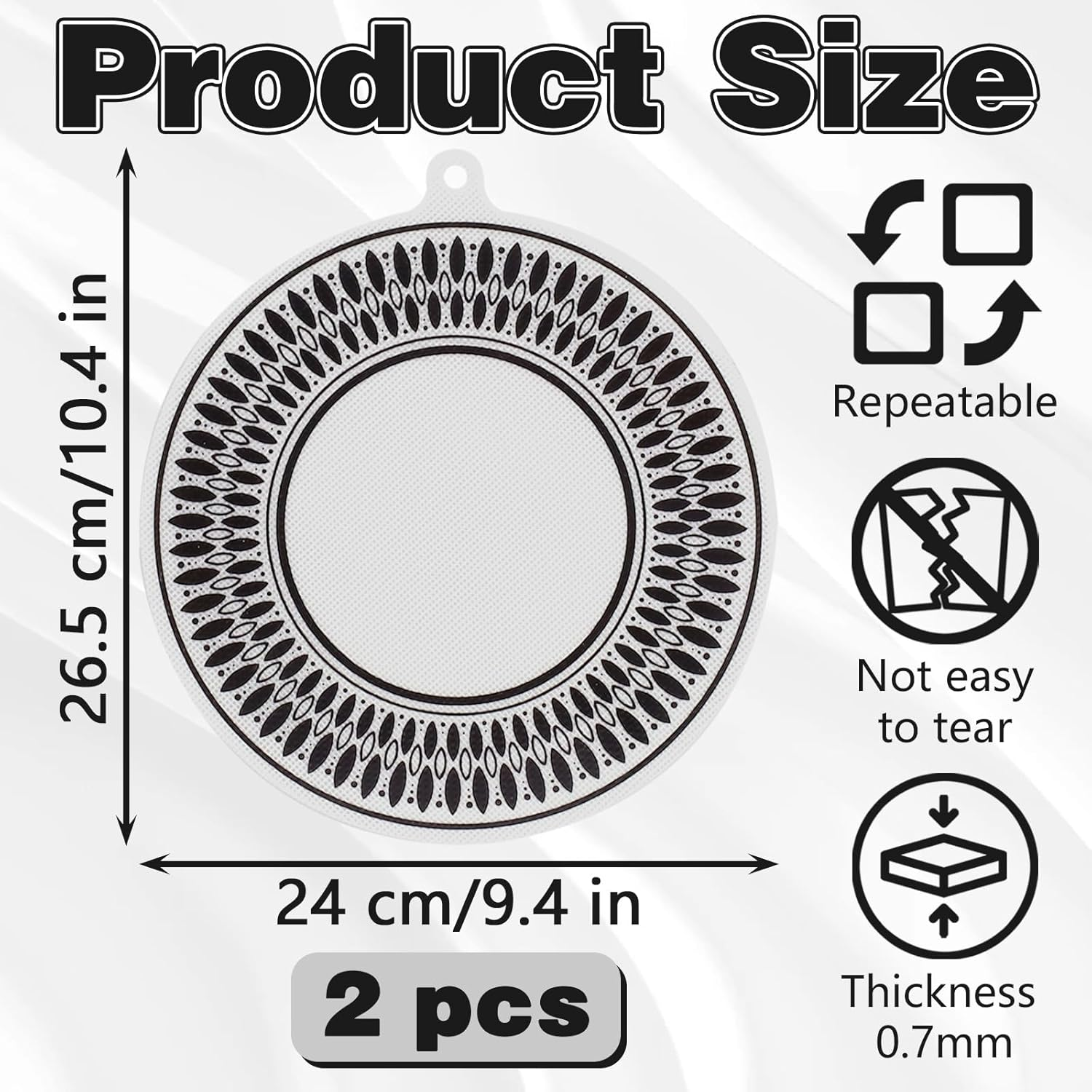 2Pcs Induction Cooktop Mat, Induction Cooktop Protector Mat, Multifunctional Silicone Mats for Cooktop Cover (24Cm) image number 4