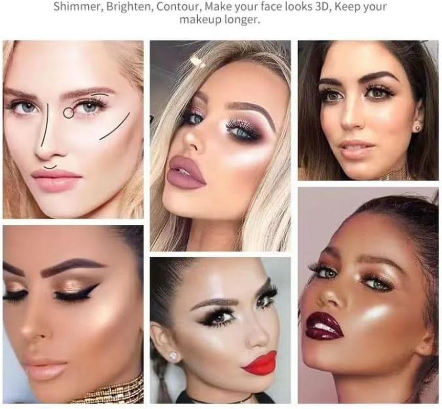 Glod Body Glitter Powder Spray, with Refills Jar Shimmery Sparkle Powder, Long-Lasting Body Highlighter Spray for Stage, Rave and Music Festival Makeup image number 2