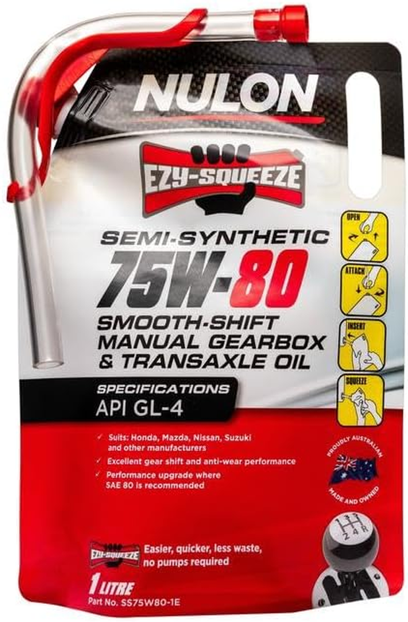 Nulon Semi Synthetic 75W-80 Smooth Shift Manual Gearbox and Transaxle Oil 1 Litre