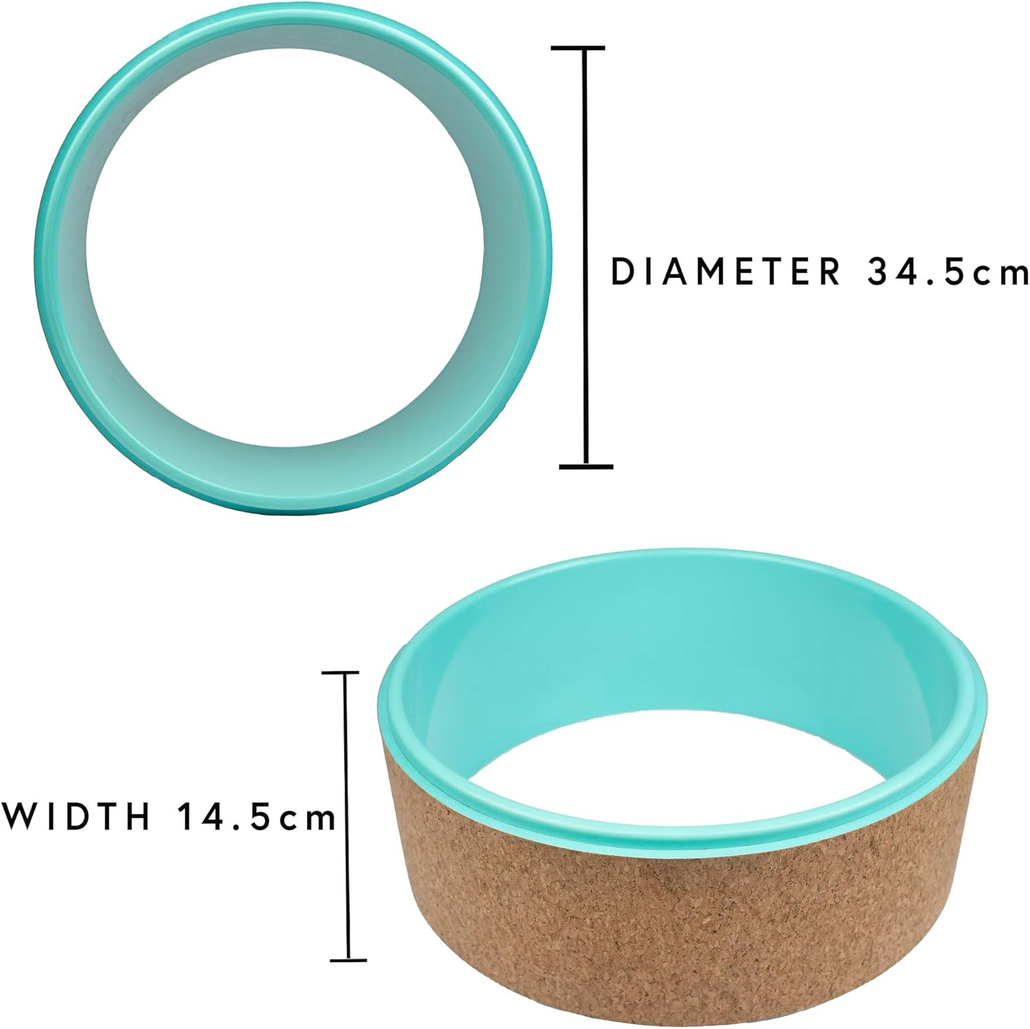 Myga Yoga Wheel - Exercise Prop Great for Back Pain, Yoga Poses, Pilates, Stretches, Backbend Inversions and Bridge Position - Improves Flexibility, Balance and Core Strength - Choice of Design image number 5