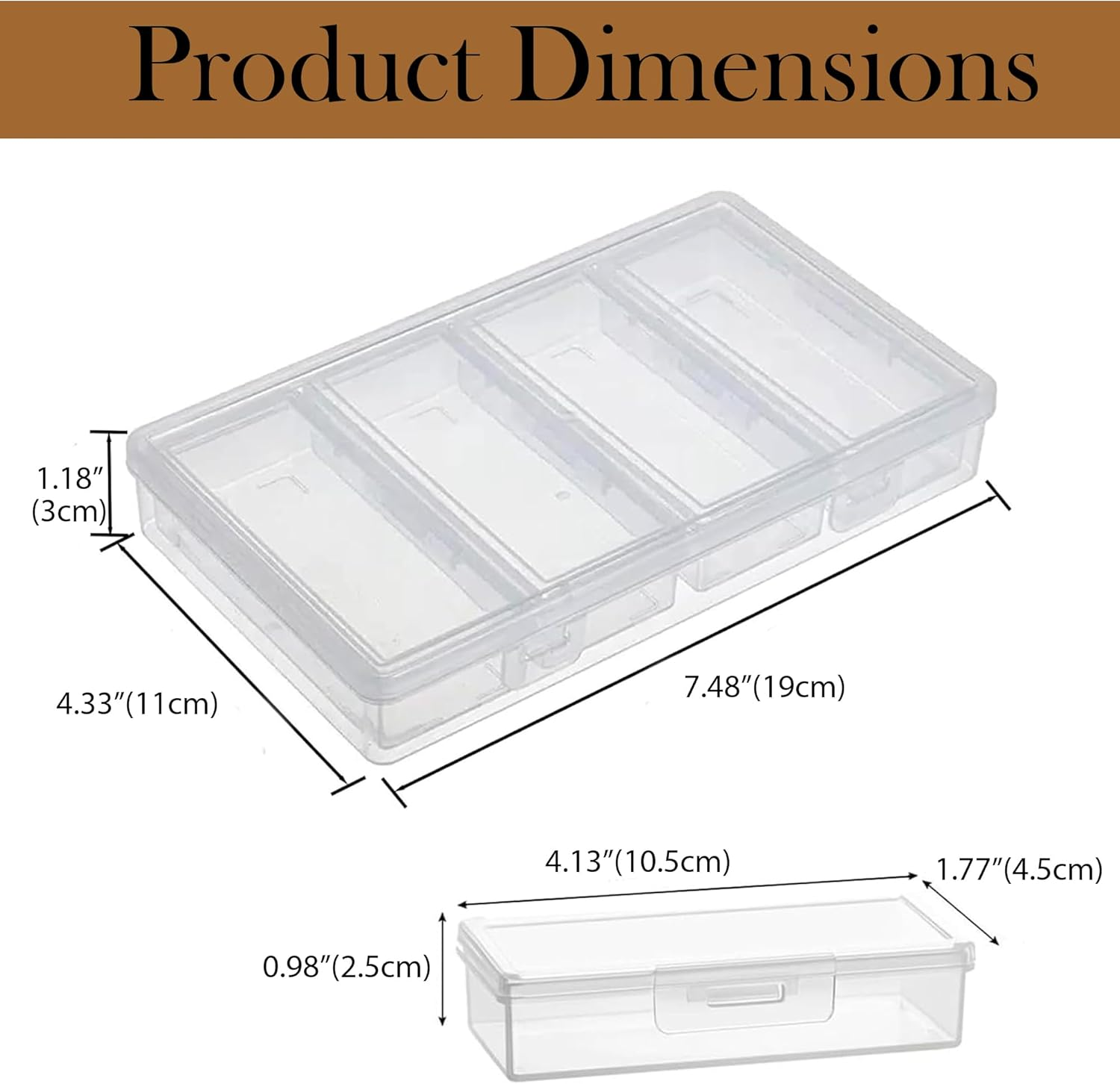 Reignsword Cotton Swab Holder for Travel, 4 in 1 Travel Floss Picks Case with Dustproof Lid, Clear Plastic Reusable Cotton Pad Holder Storage Box for Cotton Swabs Hair Ties Floss image number 4