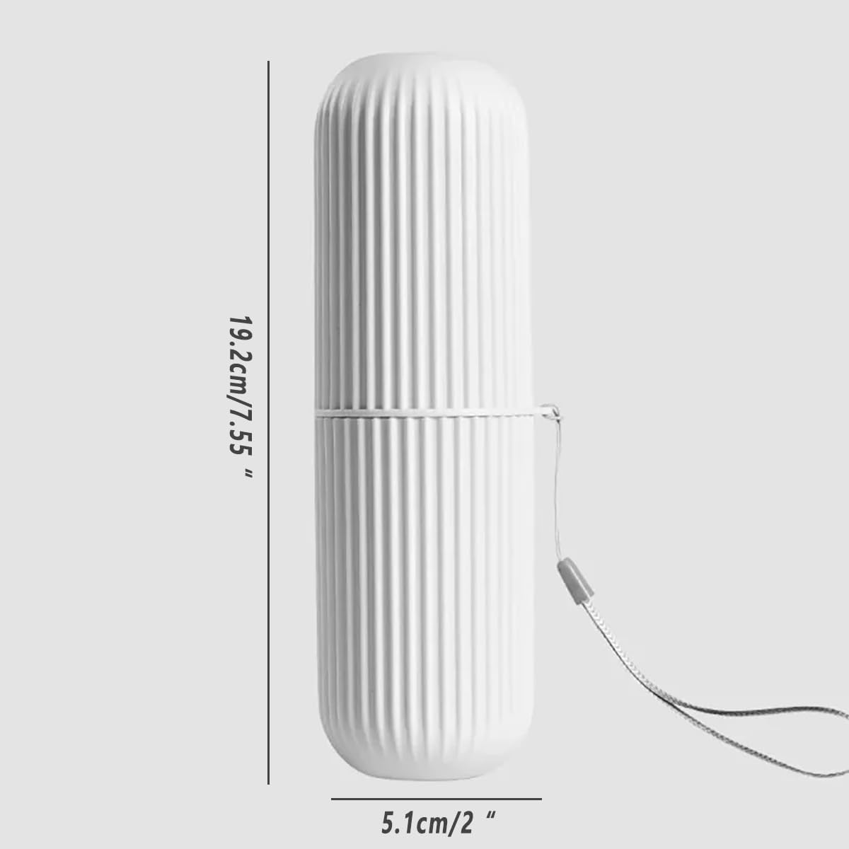 AIMALL Portable Travel Toothbrush and Toothpaste Holder - Compact Bathroom Storage Box Case, Durable Plastic - Grey image number 3