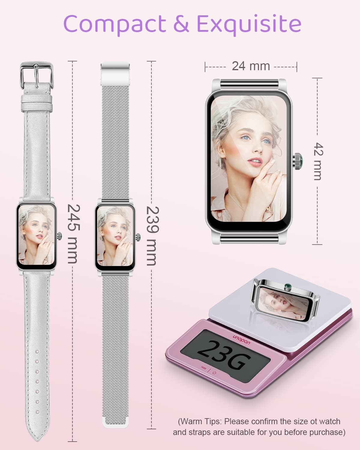 BOCLOUD Smart Watch, Smart Watches for Women Men, Iphone Android Smart Watch with Blood Oxygen/Heart Rate/Sleep Monitor, IP68 Waterproof Fitness Tracker with 12 Workout Modes (Silver), Silver, M, Elegant, Classic, Casual, Sport, Health image number 6