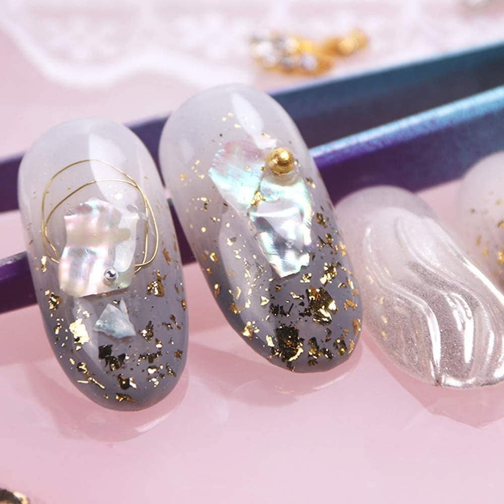 1 Box Diy Nail Art Decorations 3D Irregular Abalone Shell Shimmer Pearl Jewelry image number 2