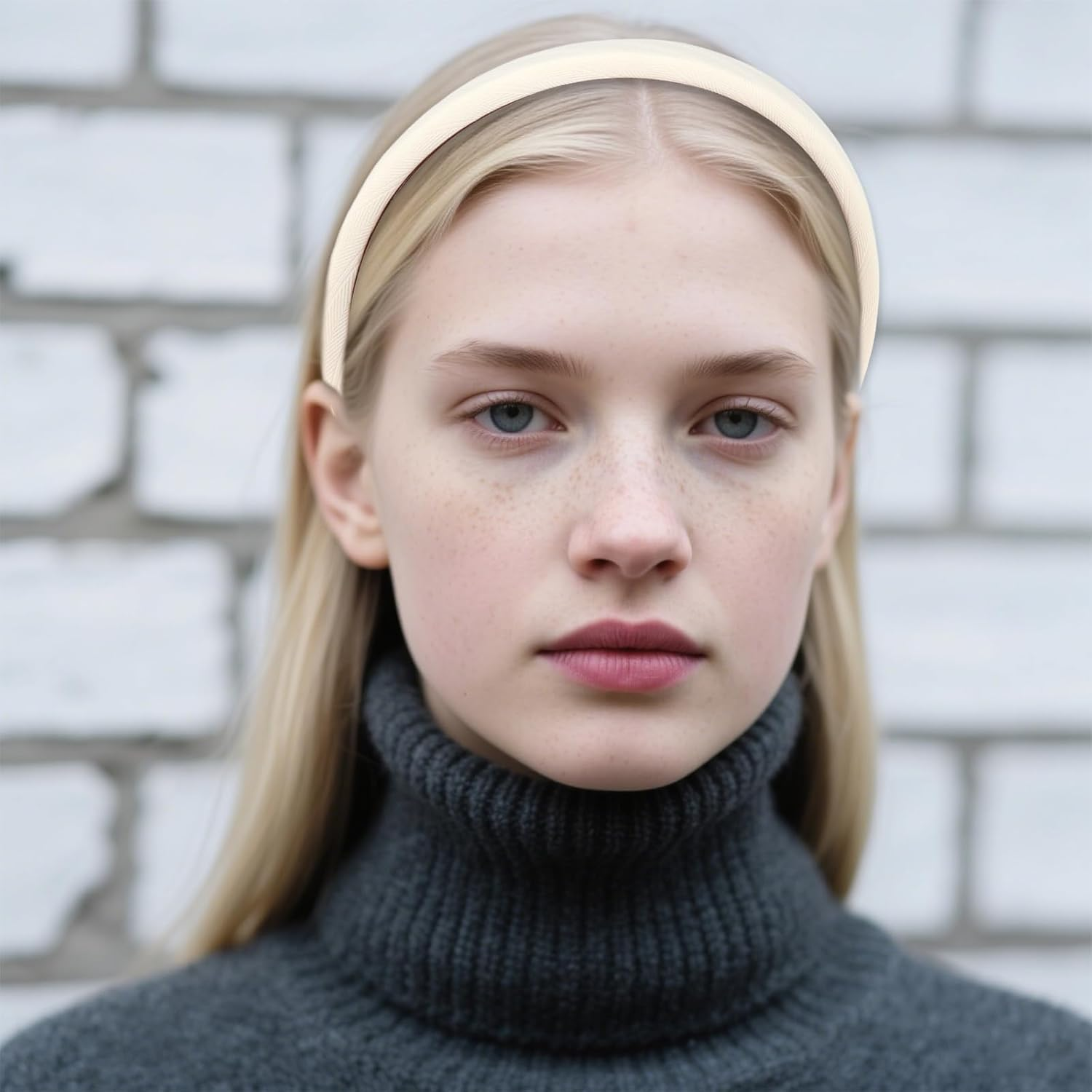 Bumlofa Pack of 5 Plain Flat Headbands for Women, Pastel Tones + Textured Design for Headbands Girls image number 6