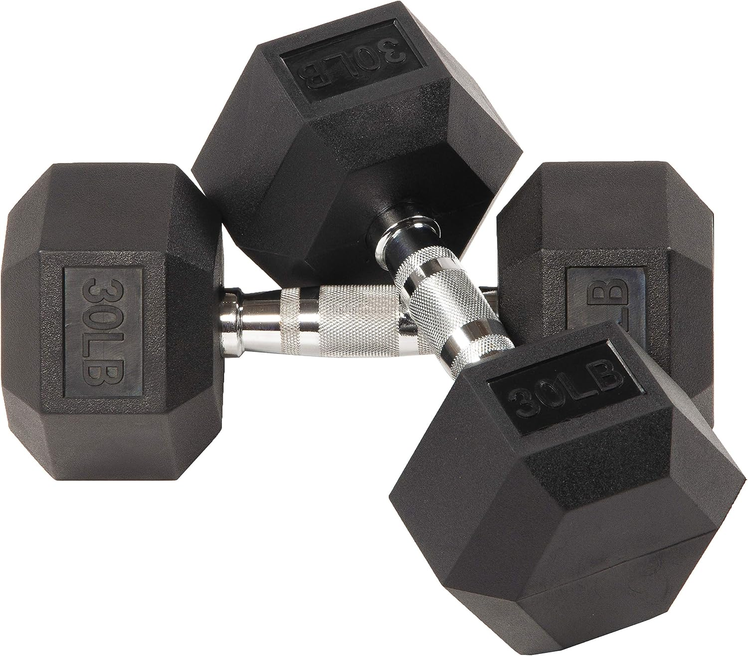 CQ Wellness Rubber Encased Hex Dumbbell in Pairs image number 1
