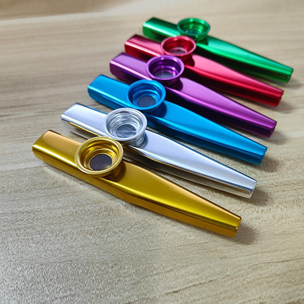 6 Pcs Metal Kazoos, Musical Instruments, Kazoo Flutes, Party Favor, Gift Bag Fillers, Entertainment Gift image number 2