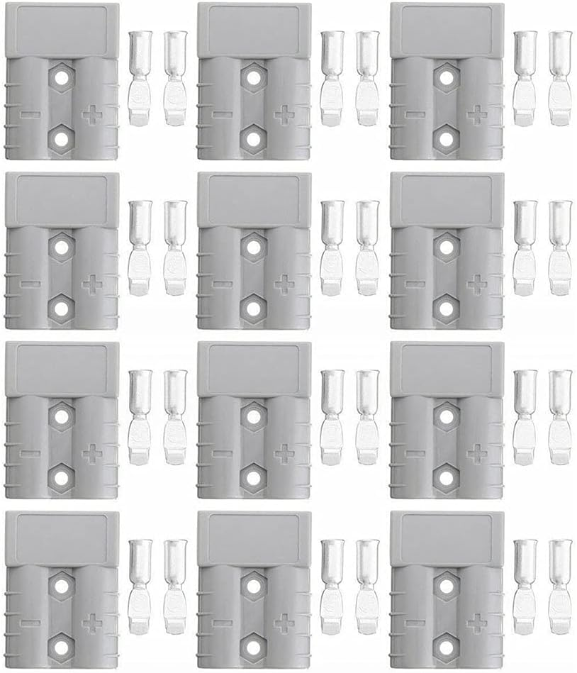 12X 50AMP Anderson Style Plug Connectors Exterior Solar DC Caravan Power 12V-24V
