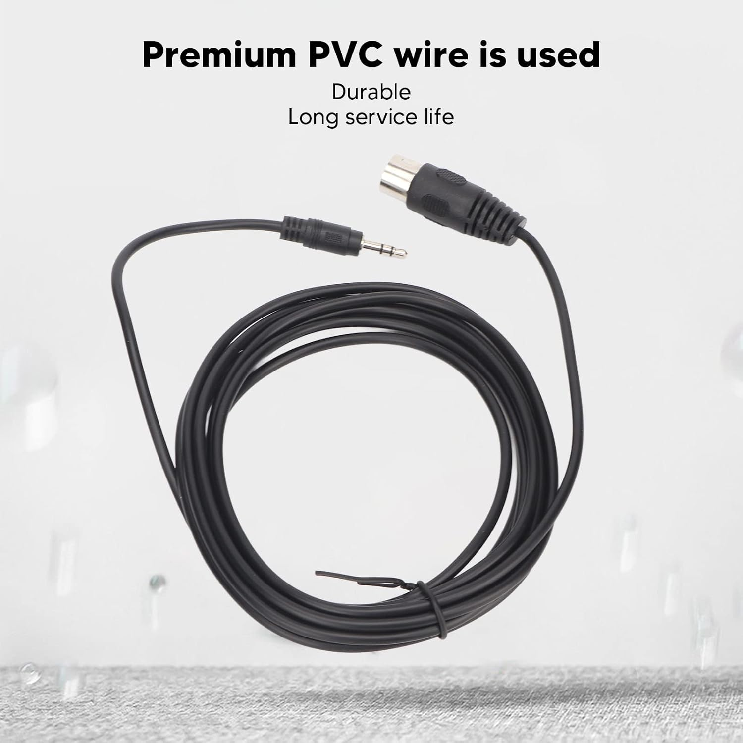 Zopsc Din 8 Pin to 3.5Mm MIDI Cable, 8 Pin Din Male Plug to 3.5Mm Male Audio Adaptercable, TRS Stereo Male Jack Converter Cable for Musical Instrument Sound Equipment (3M/9.8Ft) image number 2