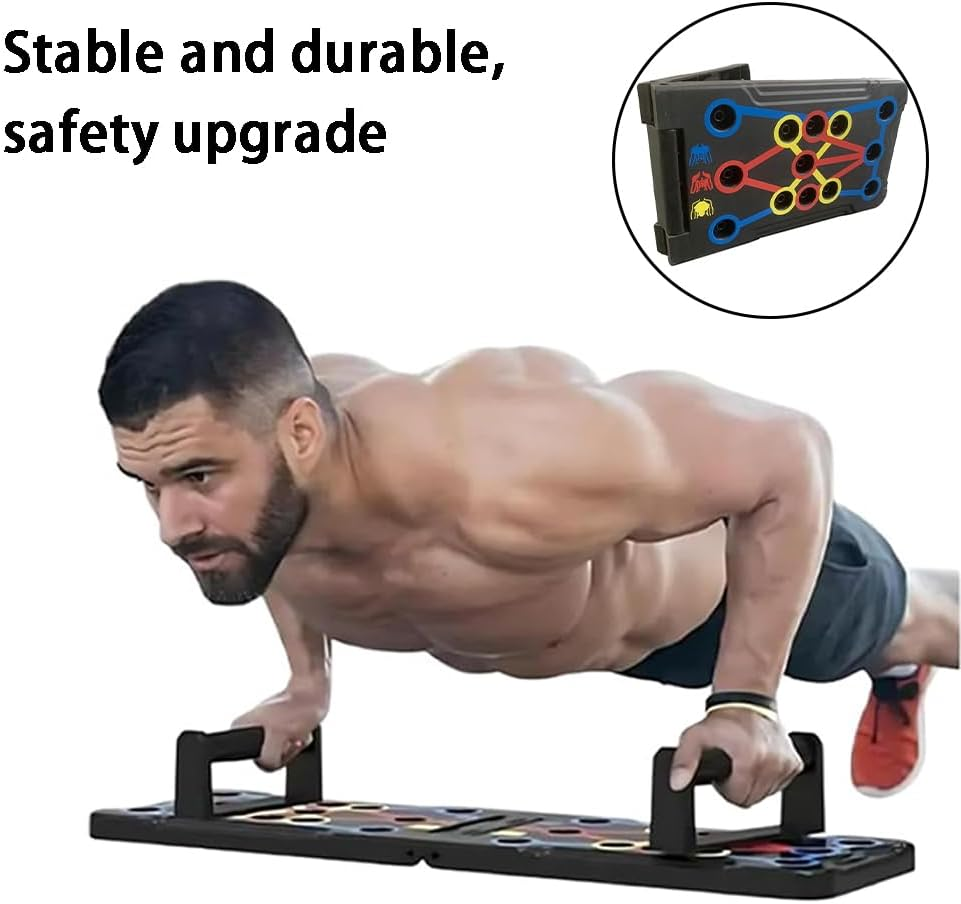 Push up Board,Exercise Fitness Equipment,Folding Training Board,Multifunction Pushup Handles,Gym Training Apparatus,Portable Fitness Tackle,For Men,Women Strength Training image number 3