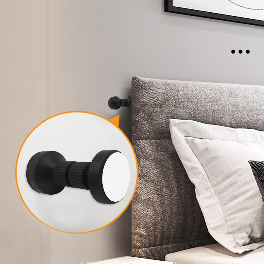 4PCS Adjustable Threaded Bed Frame Anti-Shake Tool for Bed,Danzix Headboard Stoppers Headboards Prevent Loosening Anti-Shake Fixer,40-100Mm (Black) image number 4