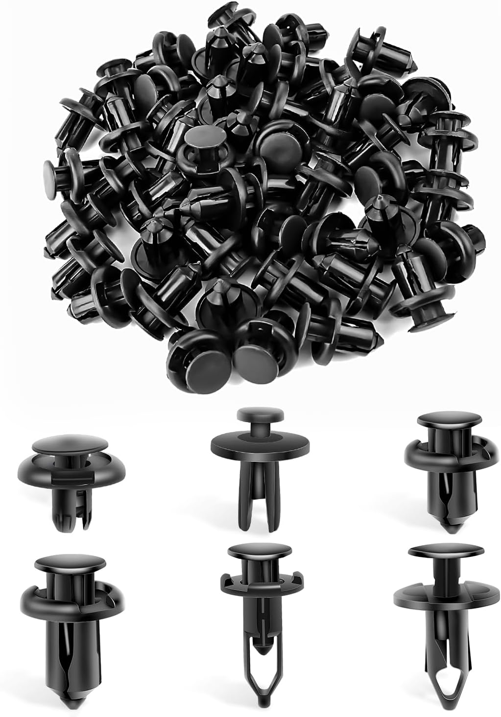 GOOACC 101Pcs Engine under Cover Push-Type Retainer for Lexus &Toyota Clips 90467-07201 Front Bumper Nut Grommet Avalon & Camry 90189-06193 Liner Screw Bolt 90159-60477 with Fastener Remover